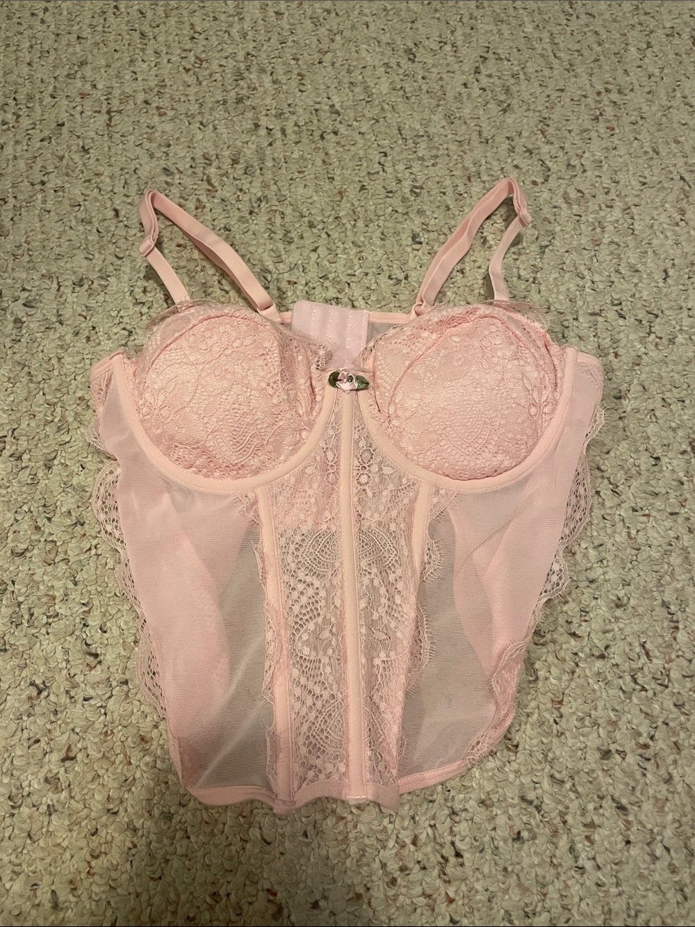 Rue21 Pink Lace Bustier Corset Top